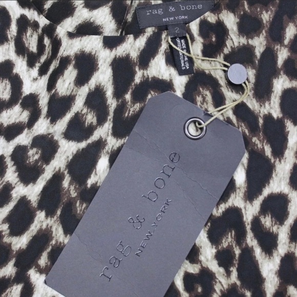 NWT Rag & Bone Leopard Silk Midi Dress - Picture 4 of 4